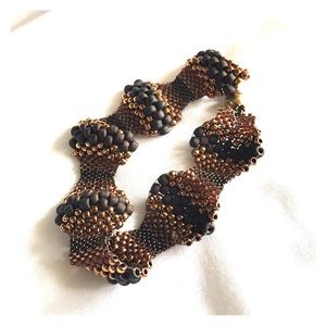 Bronze and Black Clasp Bracelet